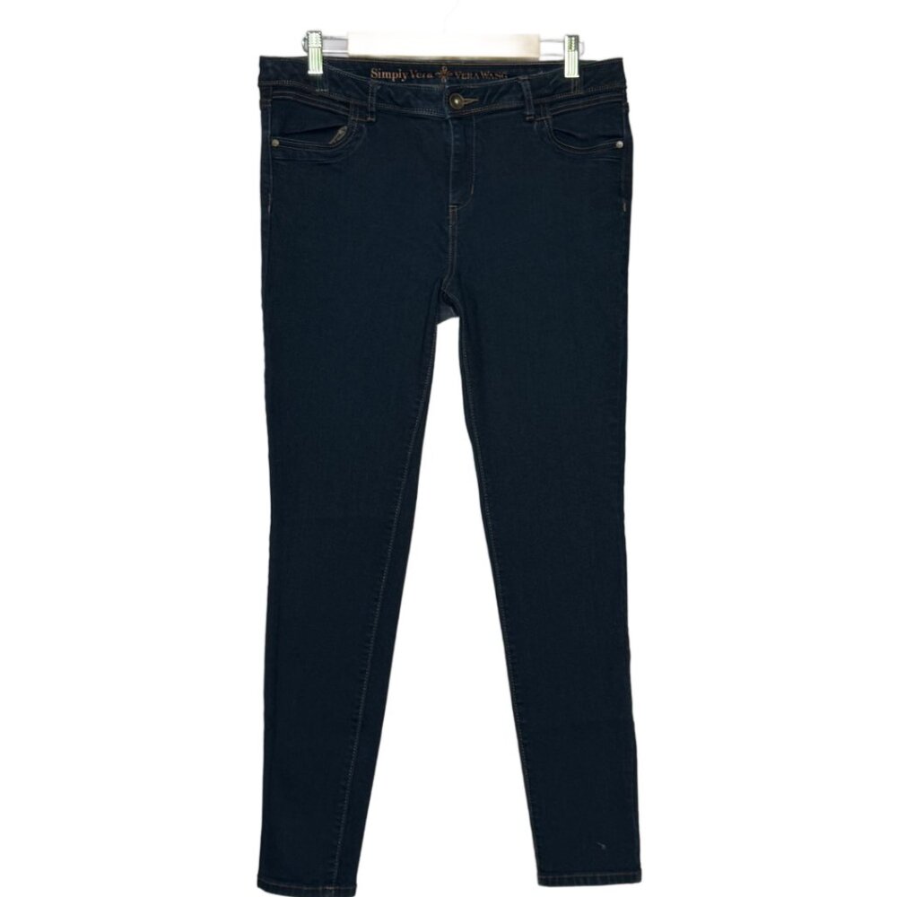 Vera Wang Skinny Jeans Twilight/Dark Blue/Indigo Size 12 - Picture 2 of 9